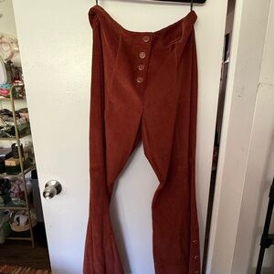 FARM Rio Rust Corduroy Flare Pants